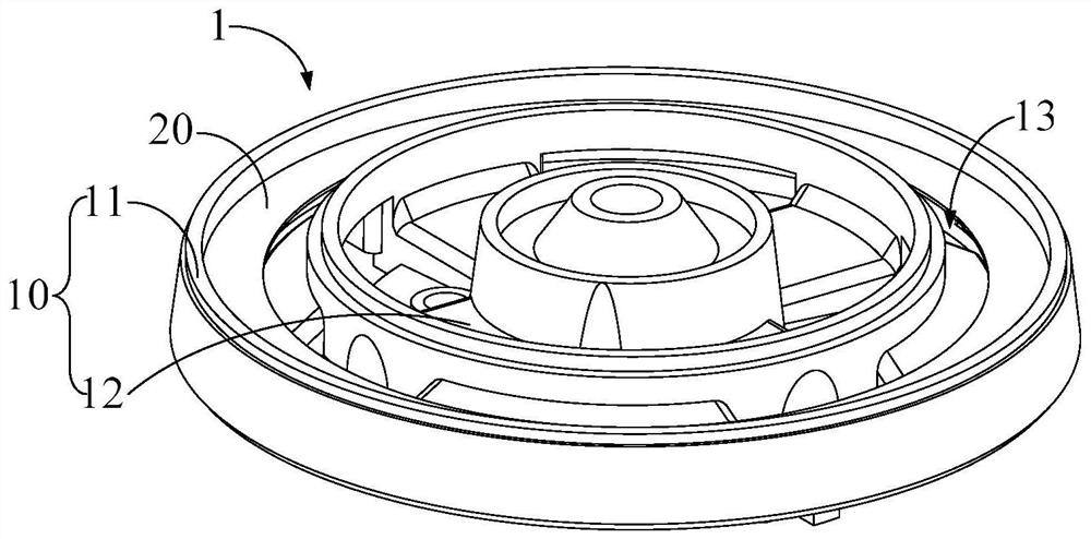 Gas distribution disc, combustor and gas stove