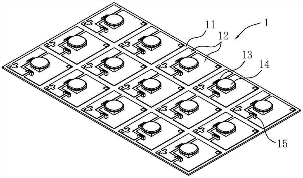 Mould pressing device for fluorescent glue for illumination and illumination production process