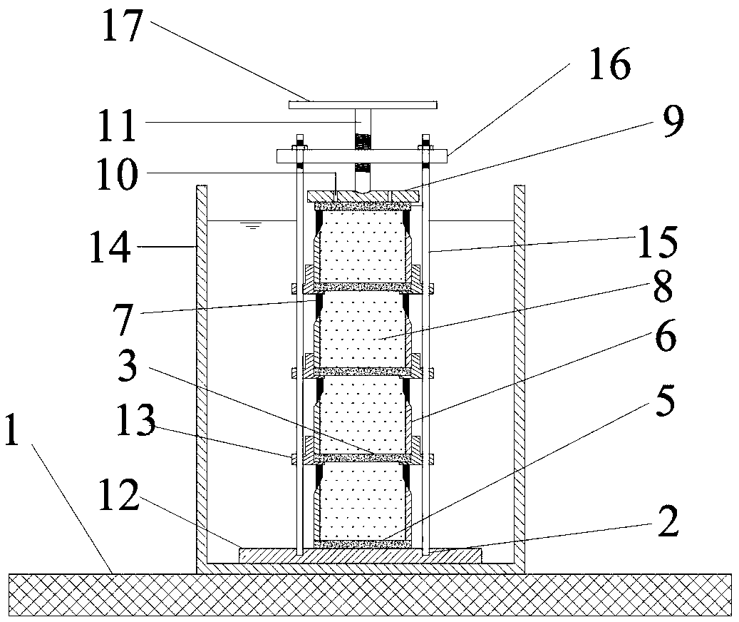 Overlaid soil sample preparation device and use method thereof