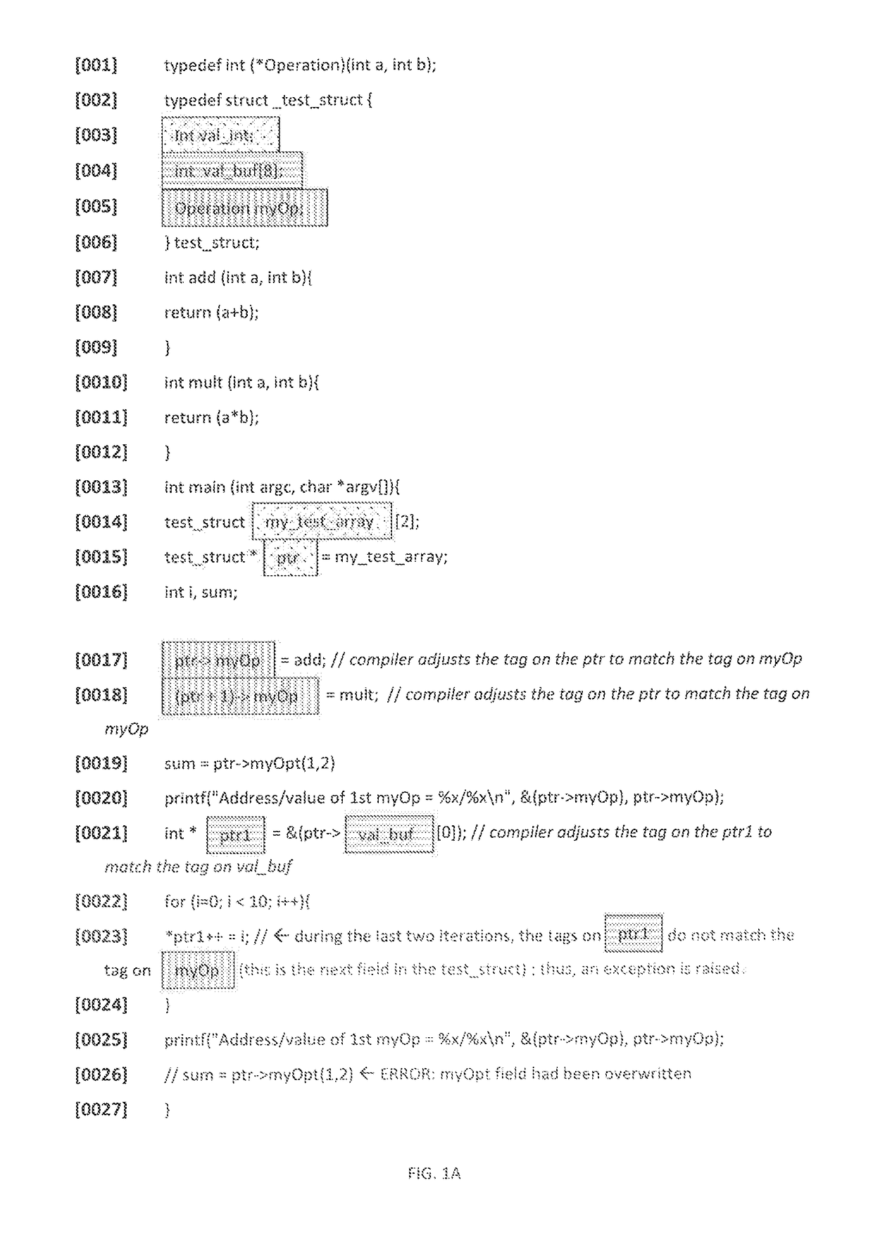 Memory protection using a tagged architecture