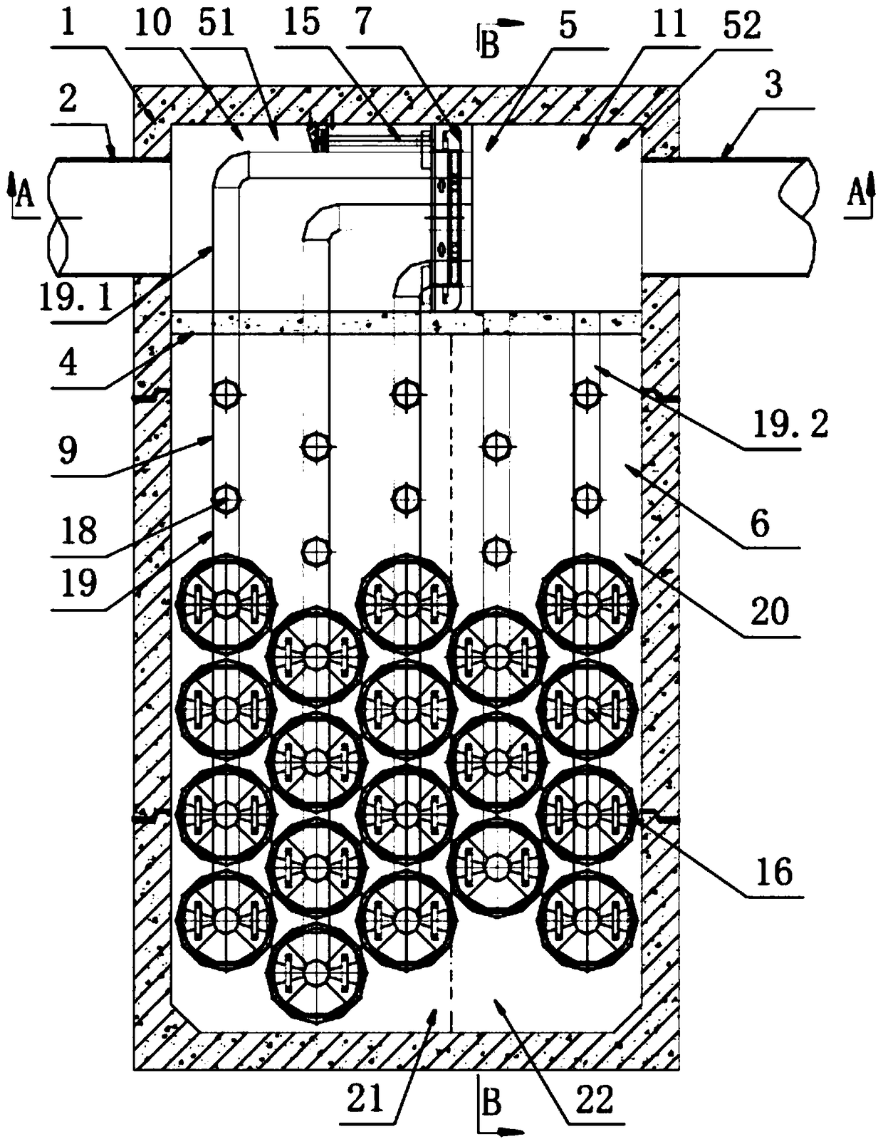 Automatic intercepting filtering pond, and intercepting filtering device, system and method