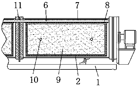 High molecular material extrusion molding device