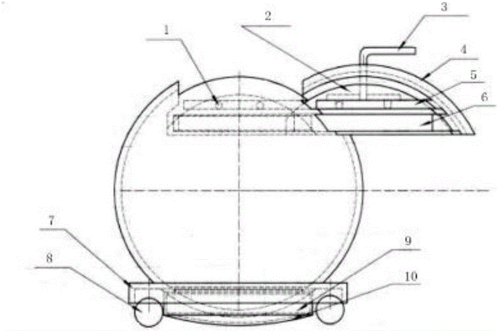 Rapid drawing opened-closed type anti-explosion ball