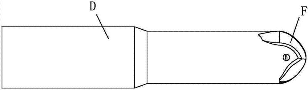 Ball head milling cutter for splicing die milling