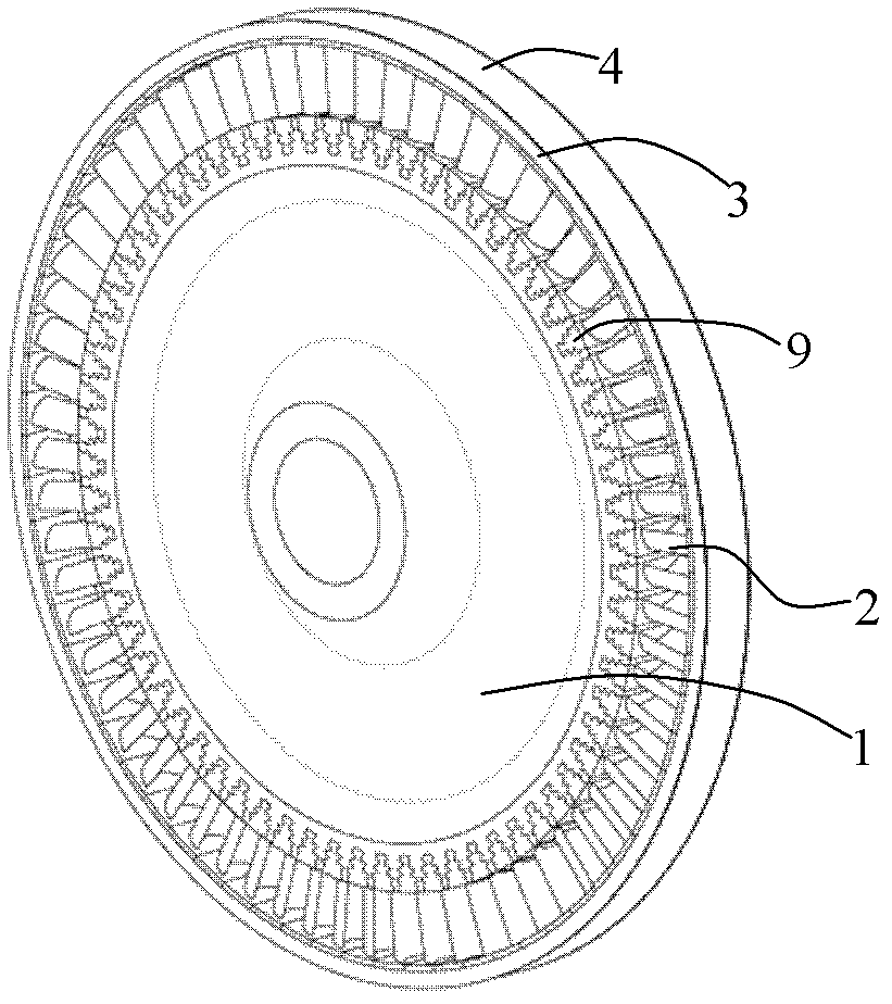 Fiber winding prestress turbine rotor