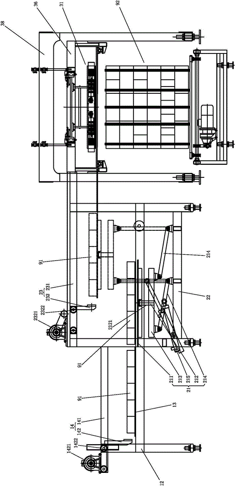 Offline automatic brick stacking assembly line and brick stacking method