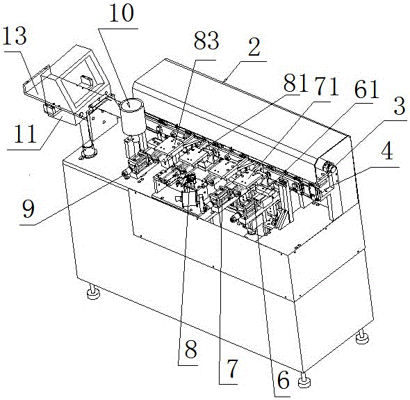 A multi-core wire stripping pre-tin cutting machine