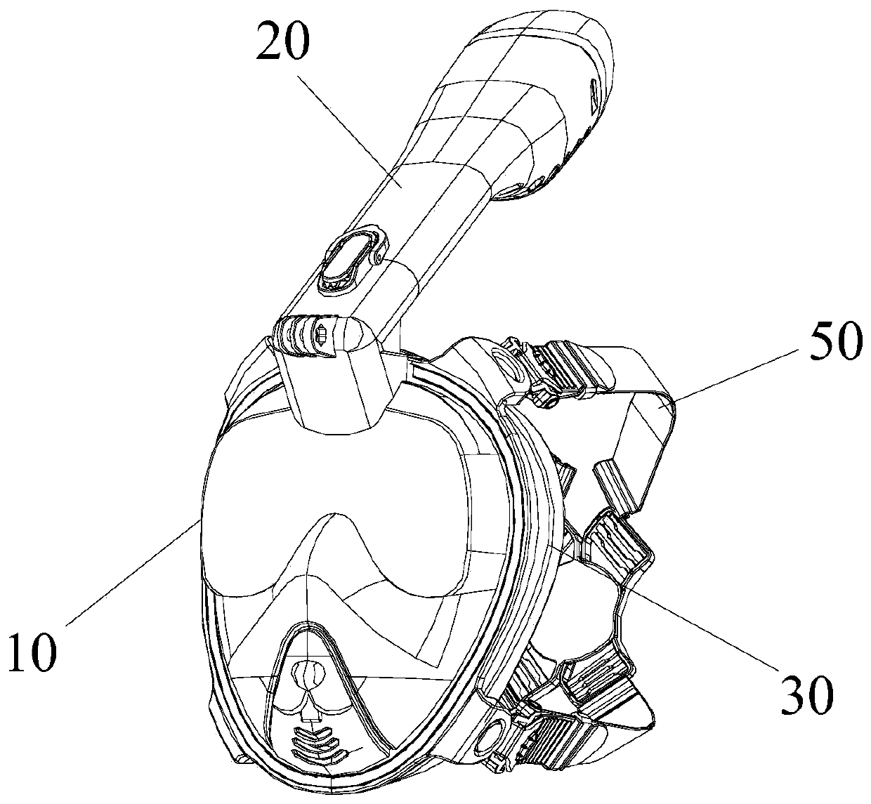 Free size diving full face mask