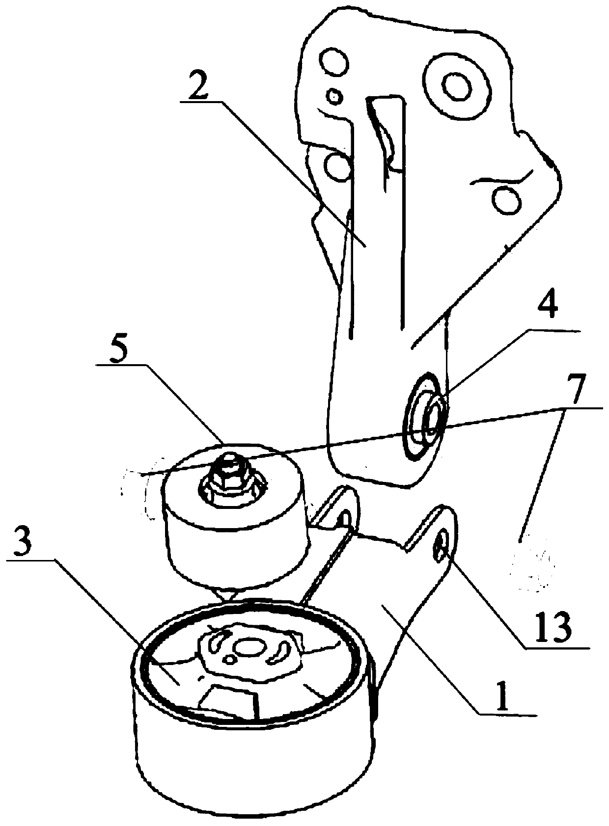 Torsion-resistant suspension structure of power assembly