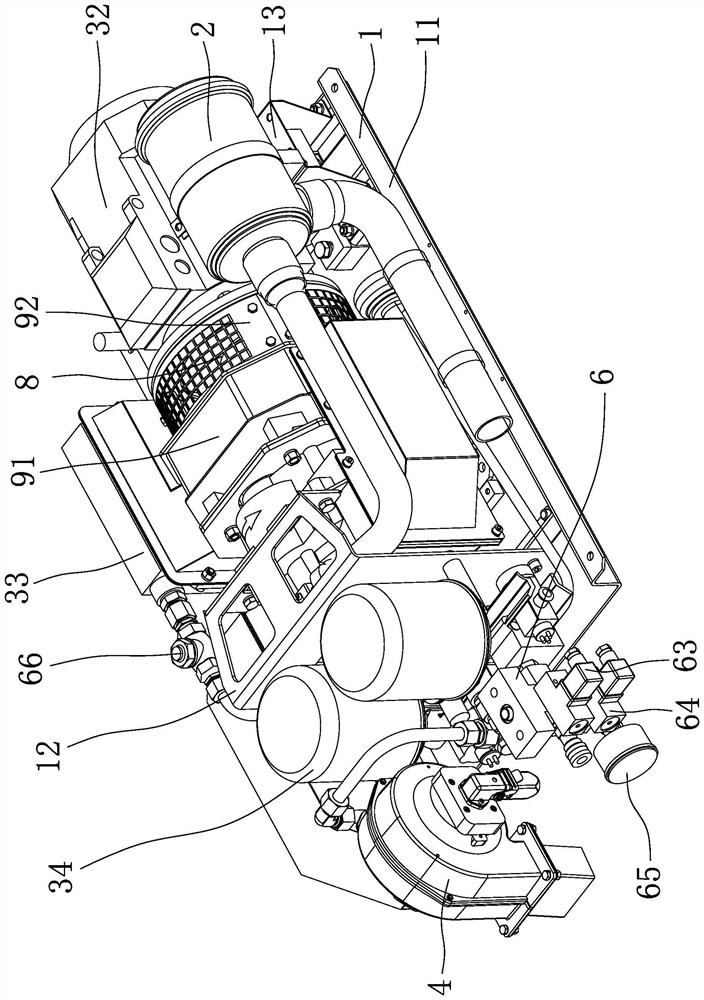 Intelligent oil-free air source device for railway vehicle