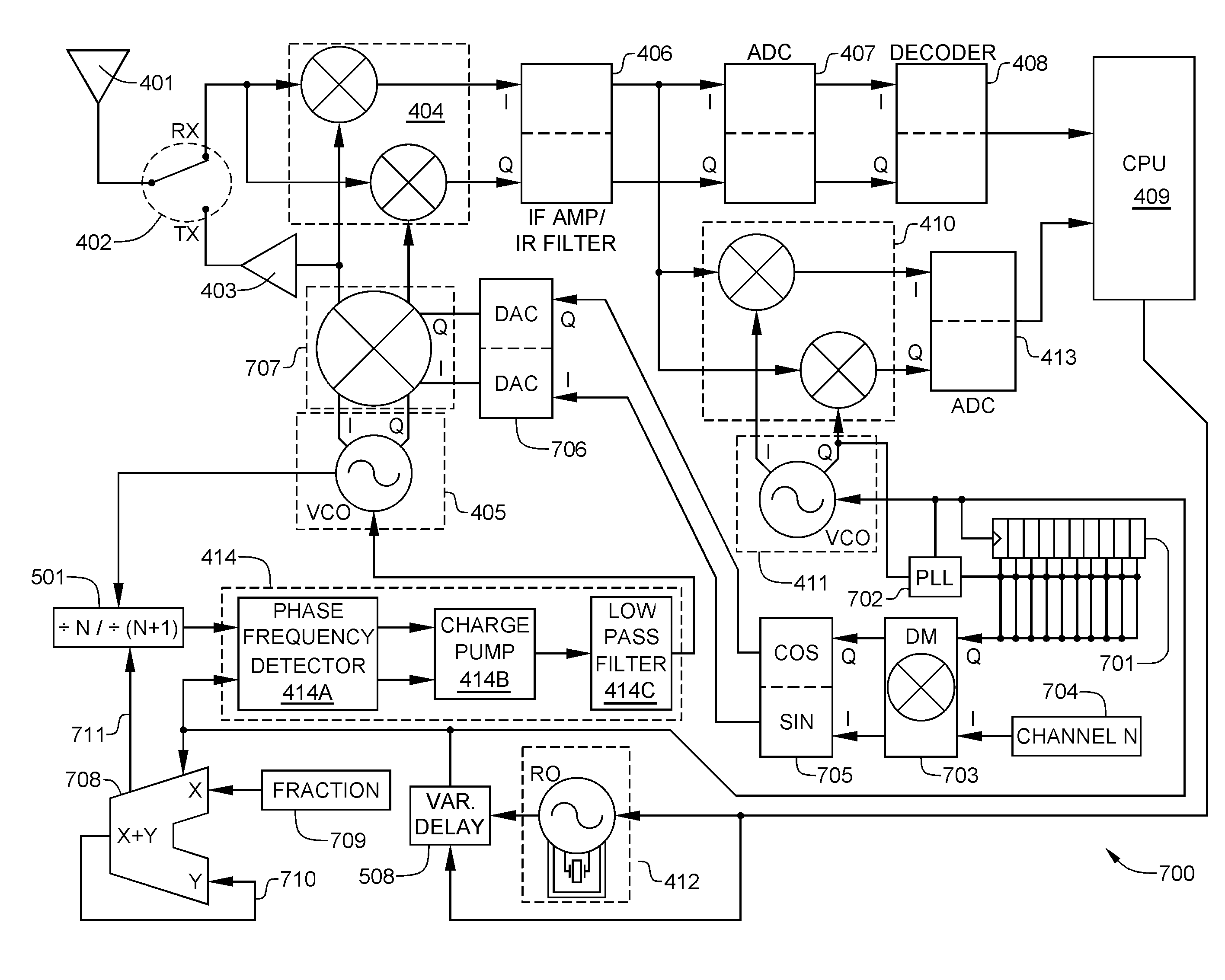 High-resolution, active reflector radio frequency ranging system