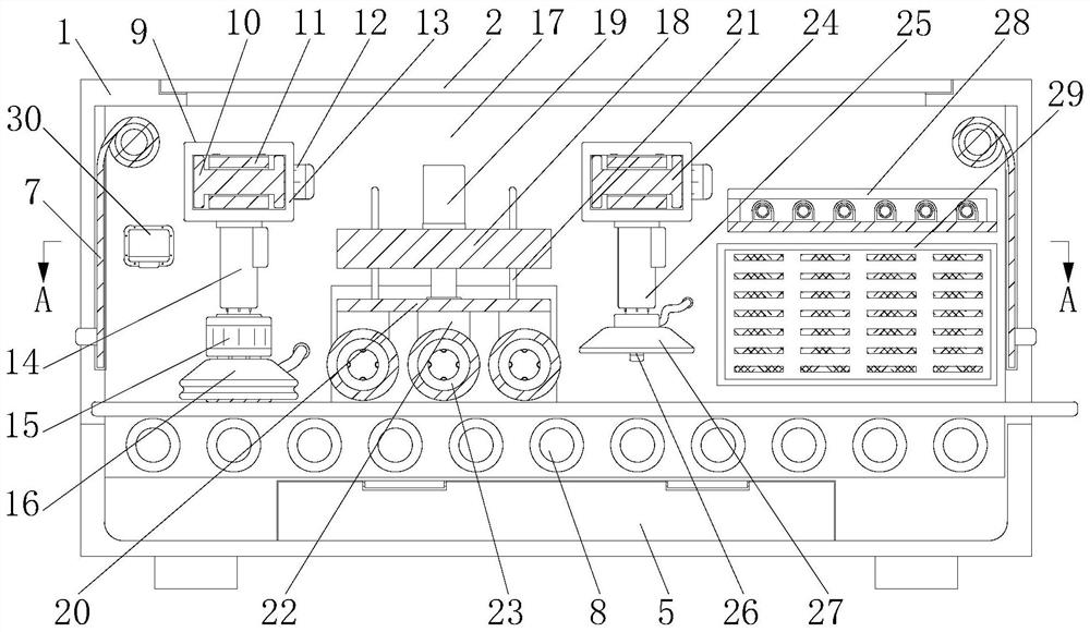 Metal plate derusting and painting processing equipment and using method