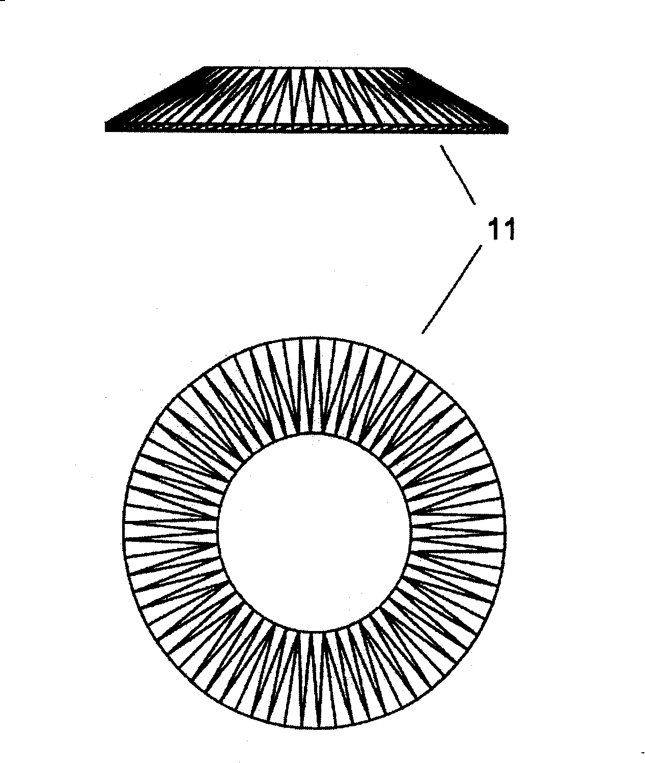 Oscillatory flow tubular reactor of balking ring baffle