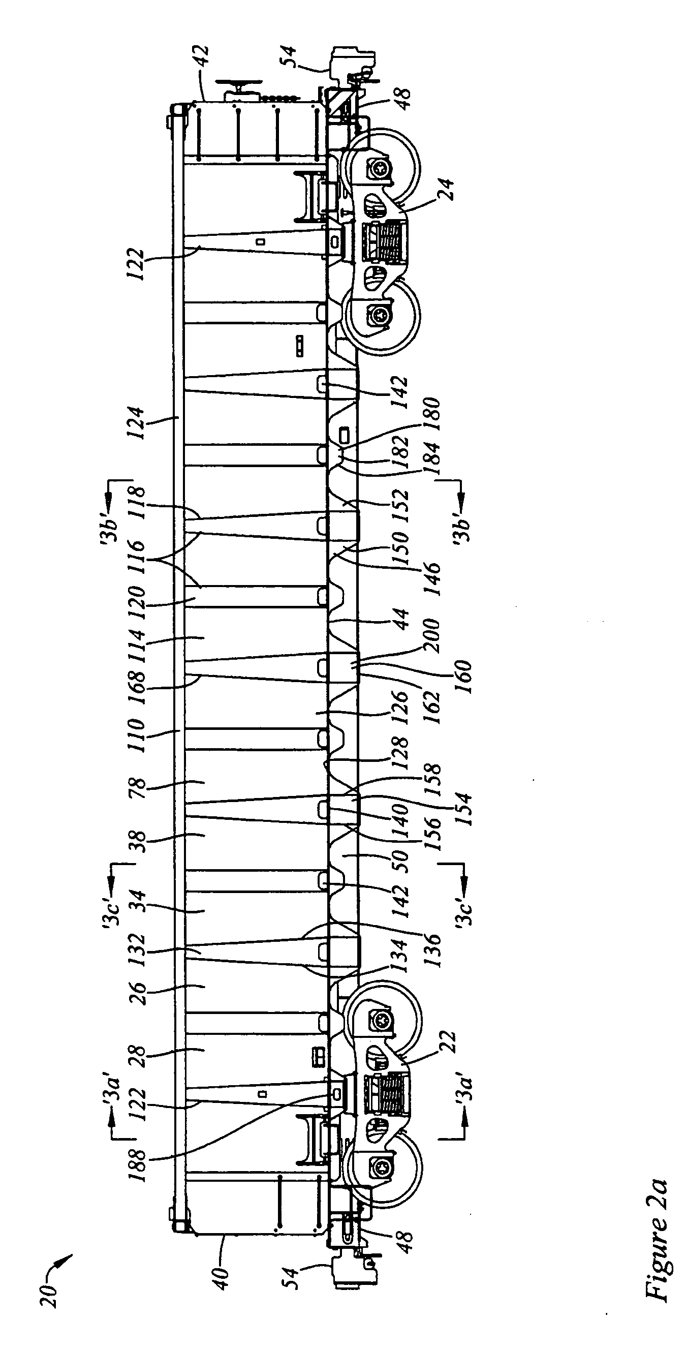 Rail road freight car structure