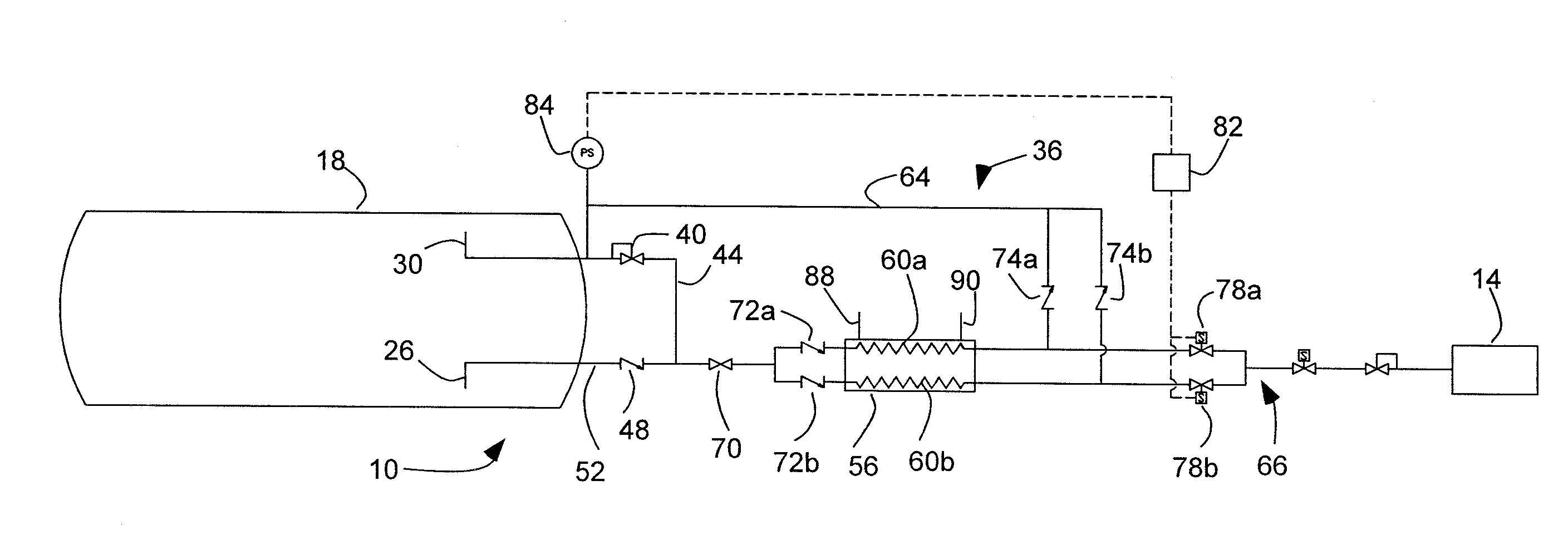 Liquefied natural gas system for a natural gas vehicle