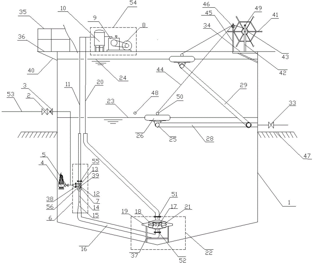 Sequencing batch jet-flow driven biochemical reactor