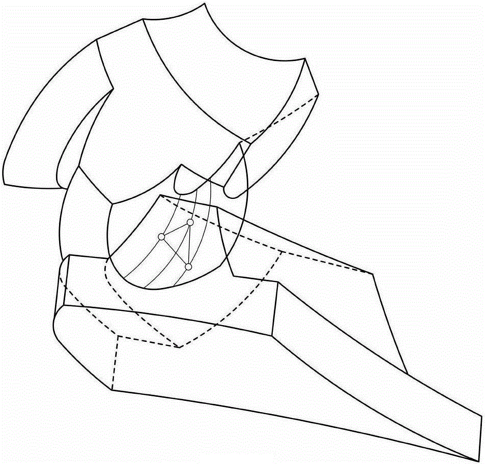 Multi-point contact bevel gear meshing pair based on conjugate curves