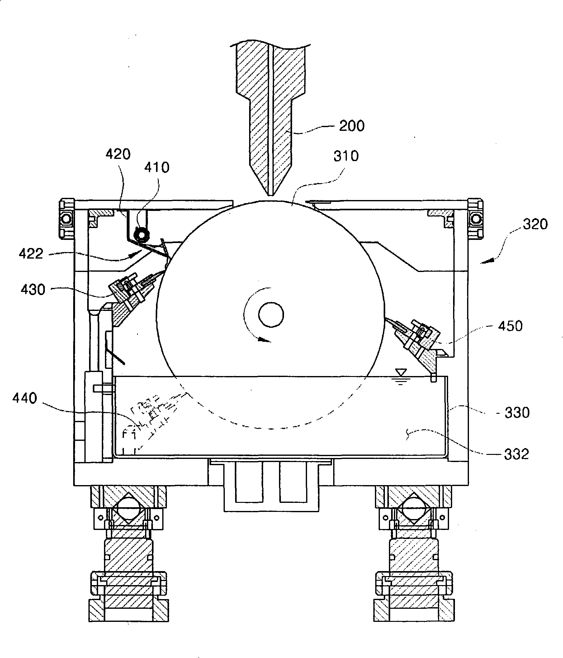 Preparation exhaust device for slit coating machine