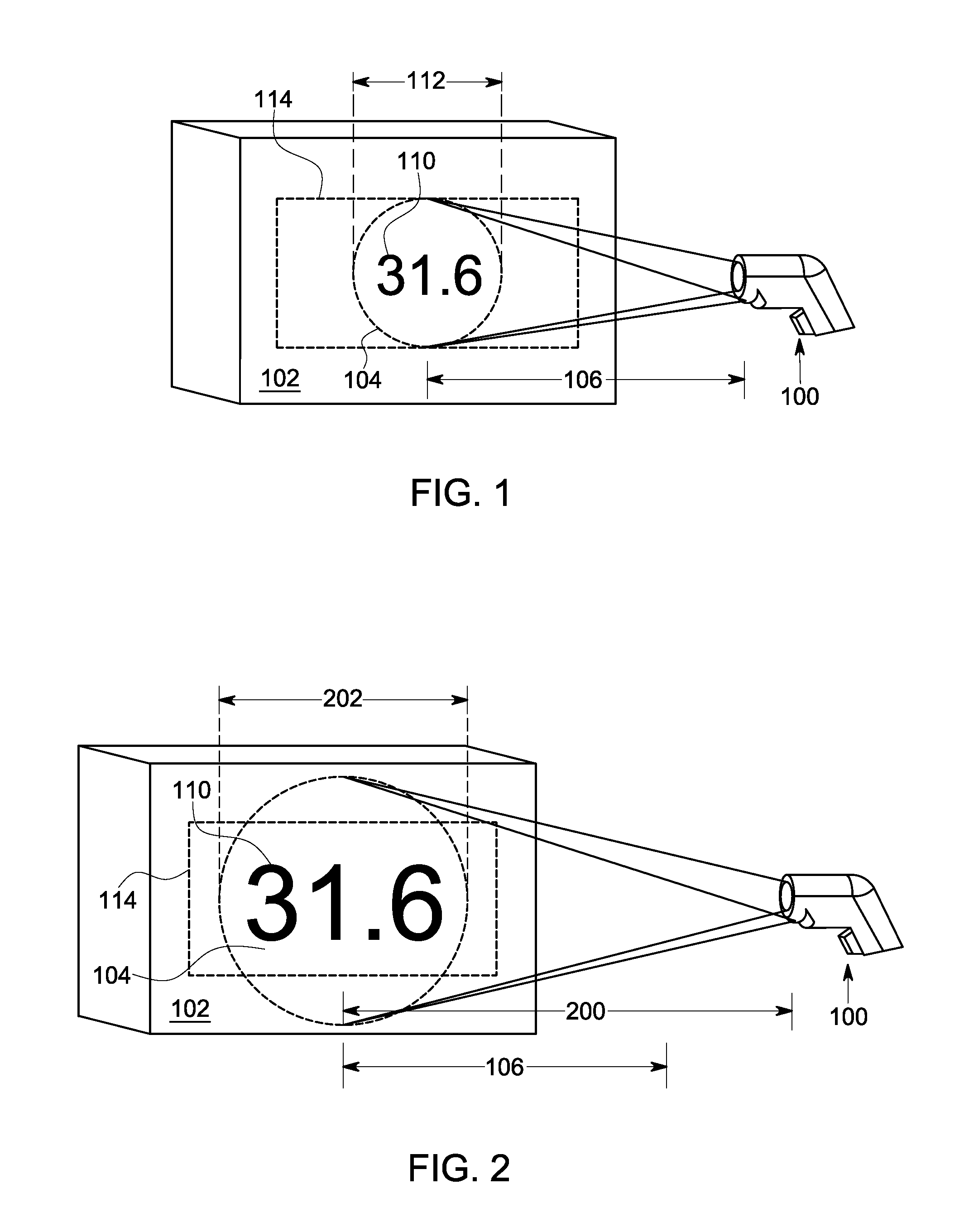 Method and apparatus for displaying the temperature of an object