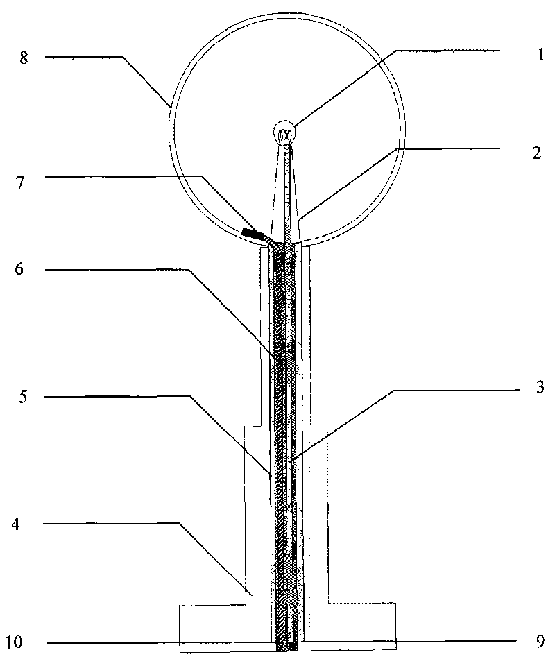 Device for cleaning contaminants on surface of spherical Langmuir probe