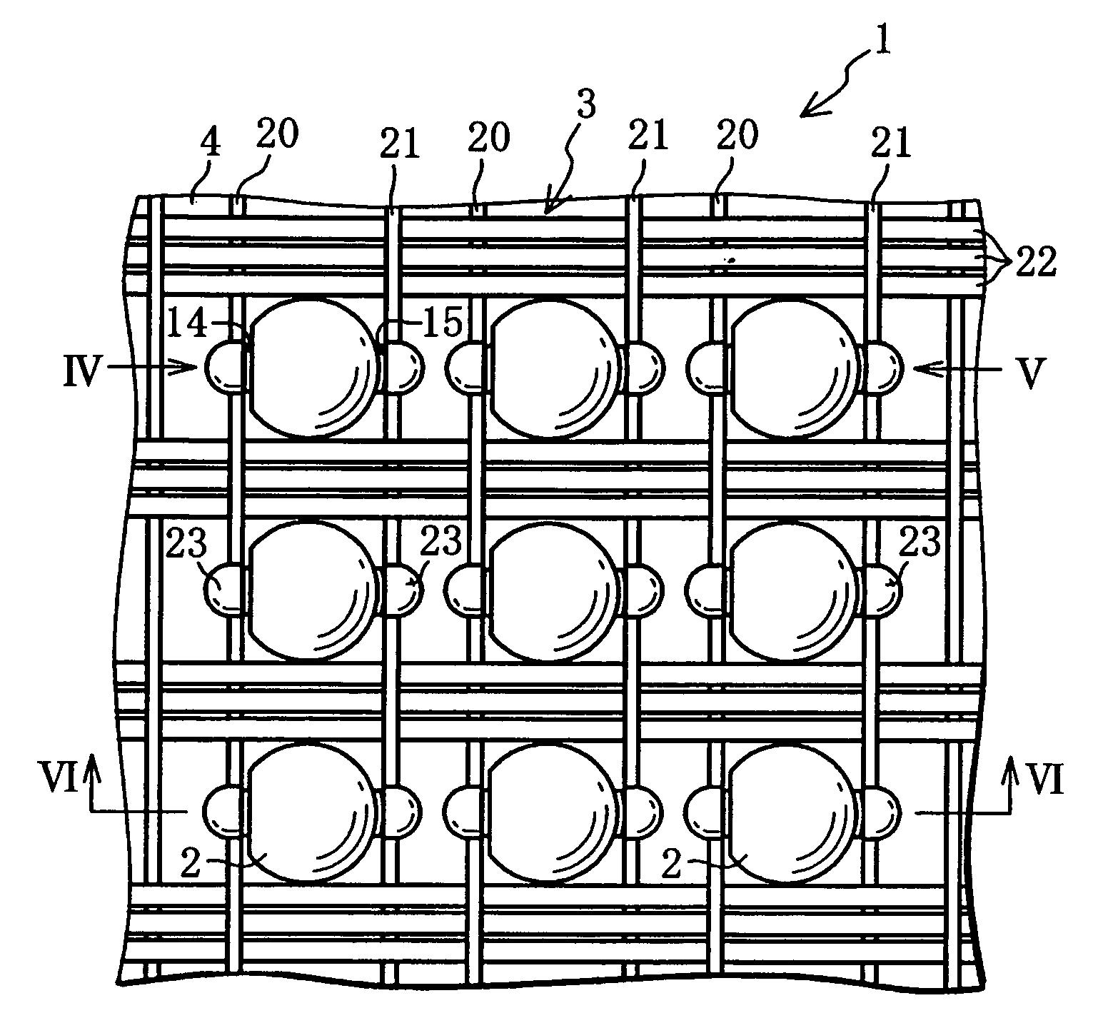 Light receiving or light emitting modular sheet and process for producing the same