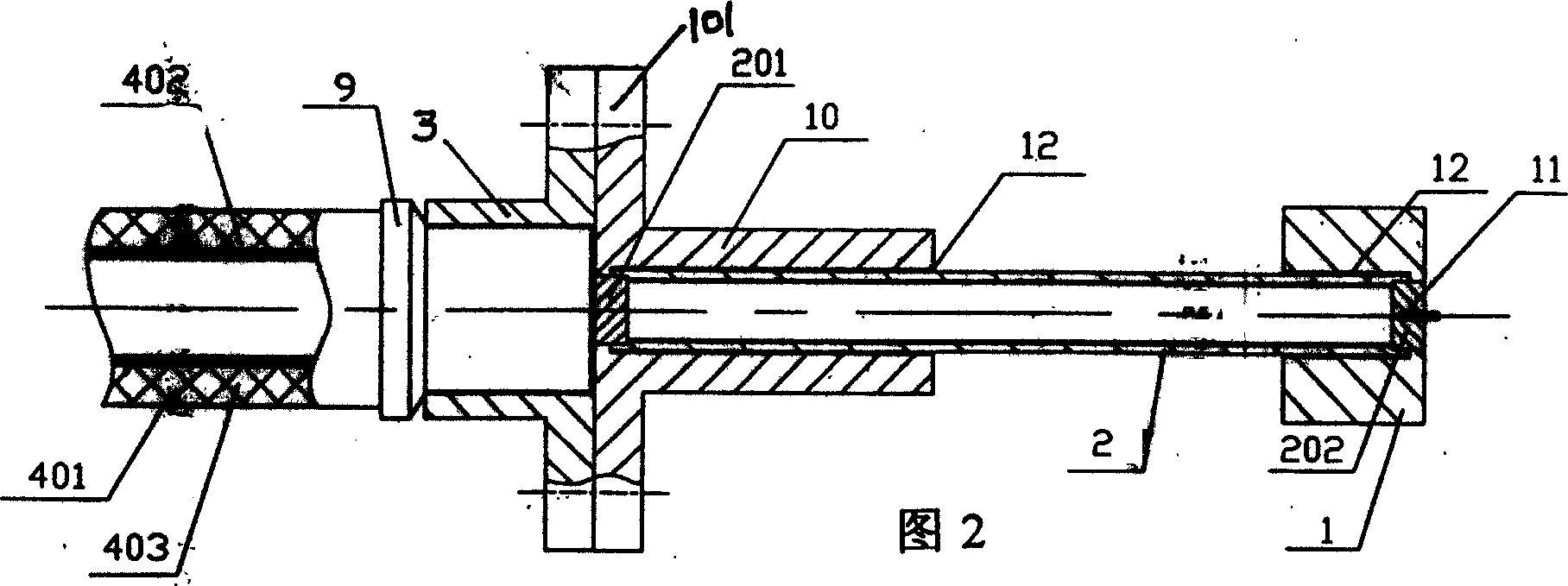 Refrigeration quantity transporting equipment for heat pipe type impulse pipe refrigerating machine