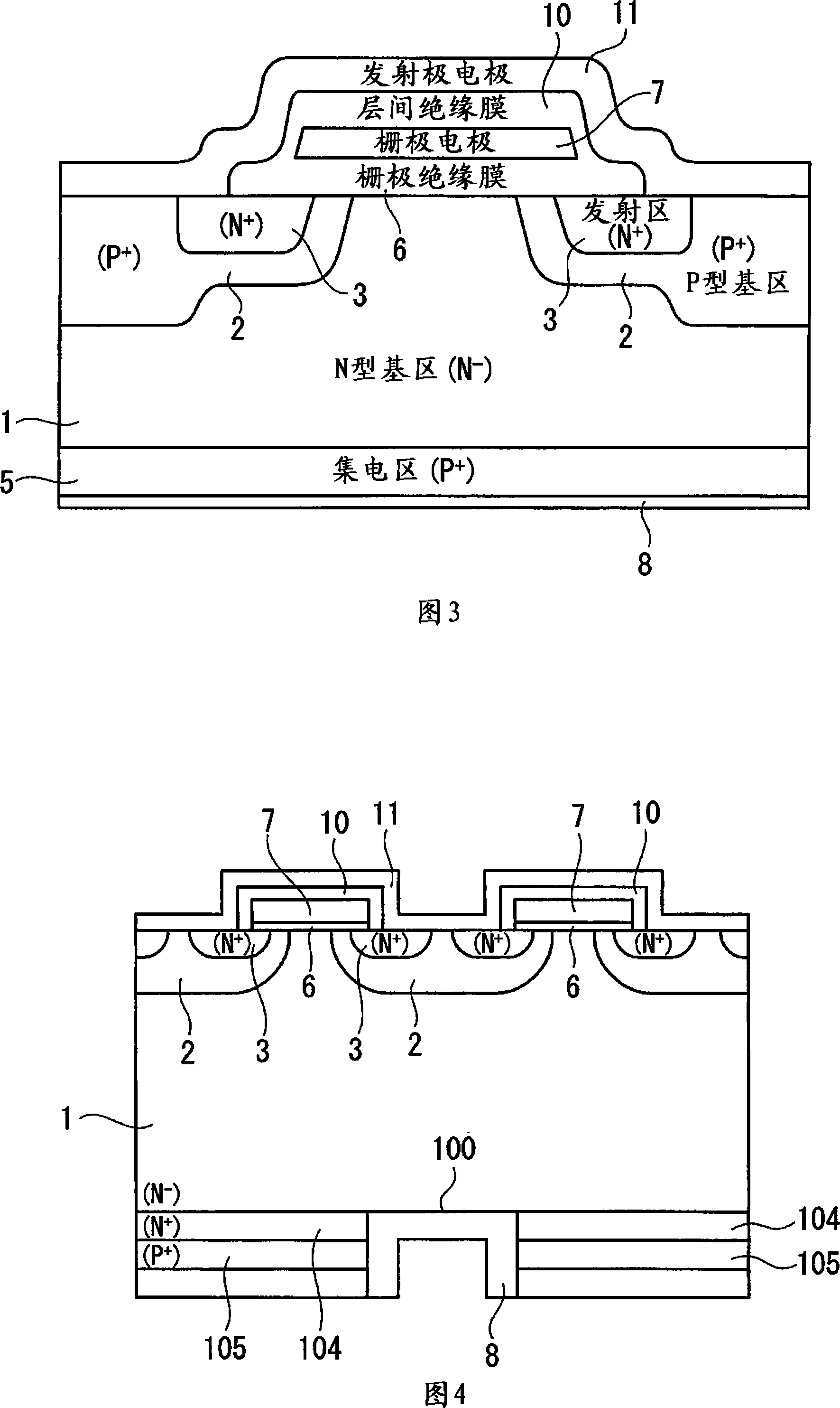 Isolated gate type bipolar transistor