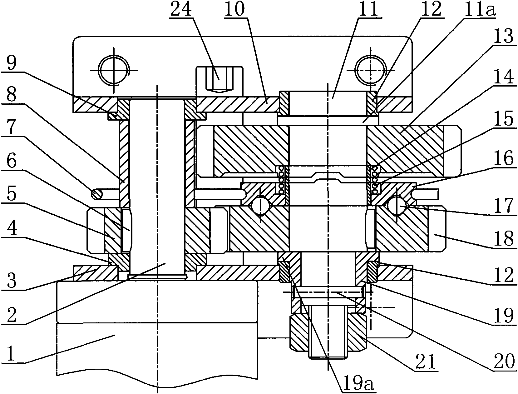 Bidirectional clutch gearbox for high voltage switch