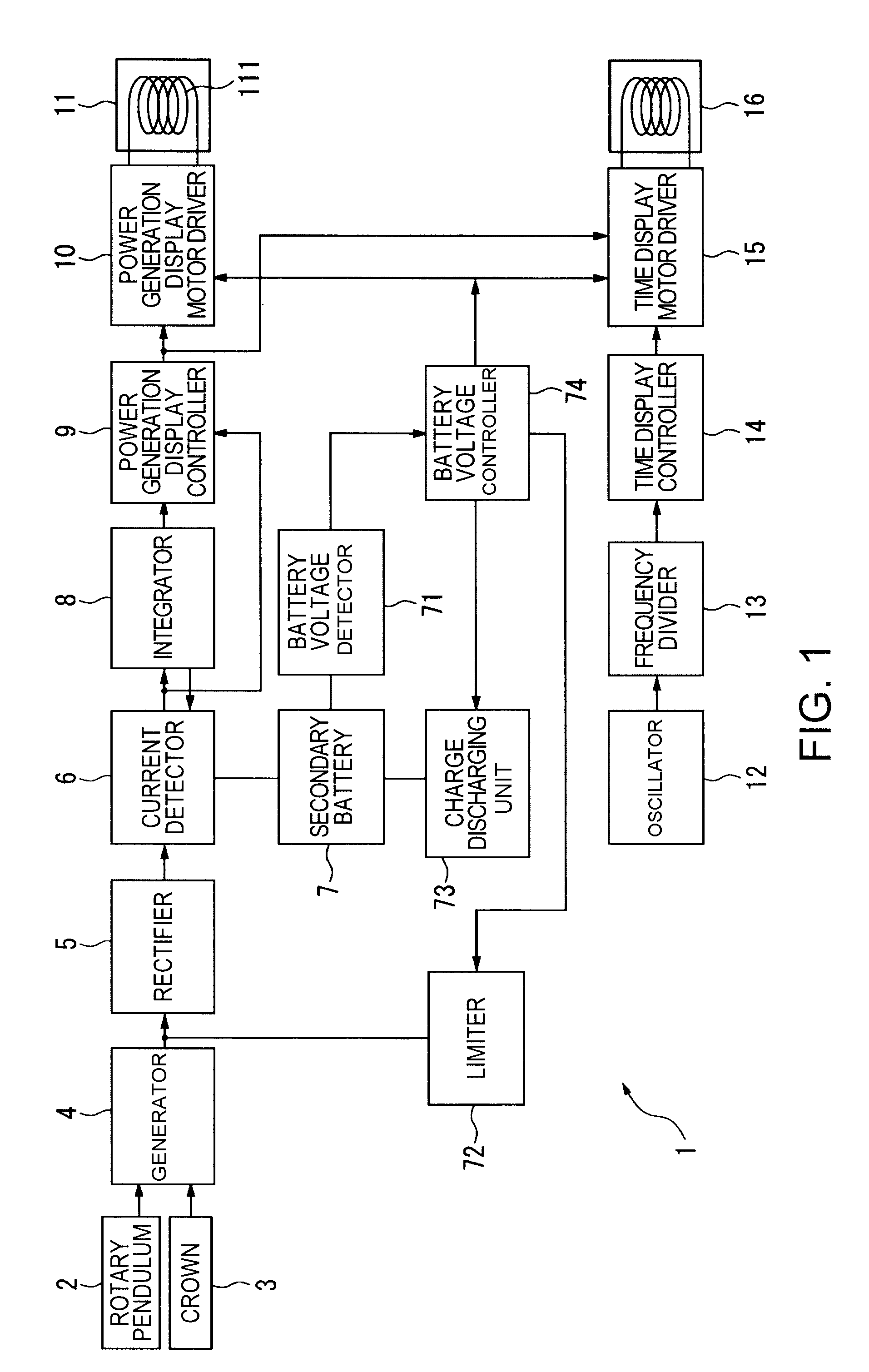 Electronic Timepiece with Generator Function