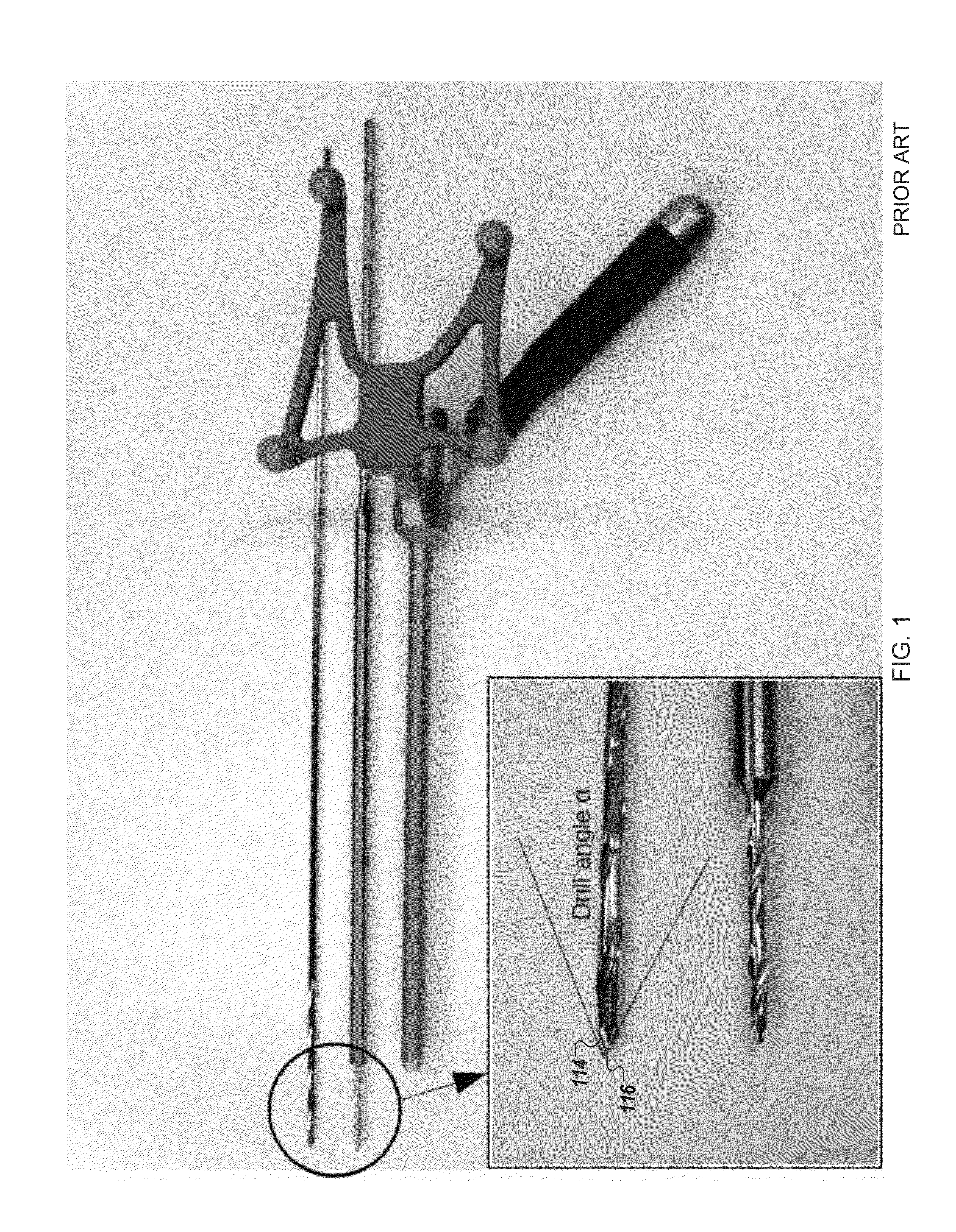 Anti-skid surgical instrument for use in preparing holes in bone tissue