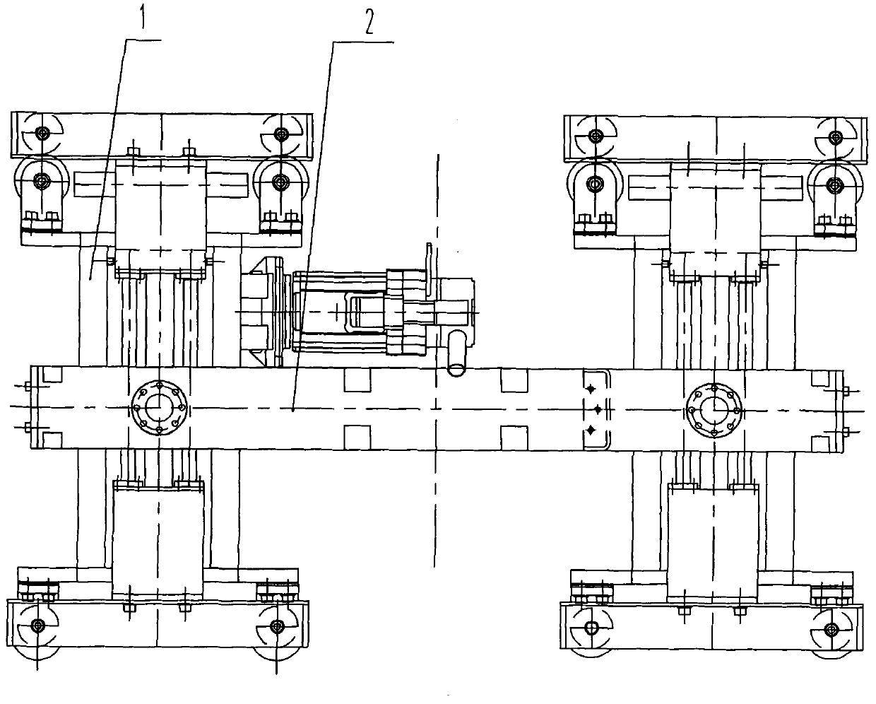 Driving mechanism of track-type transporting vehicle