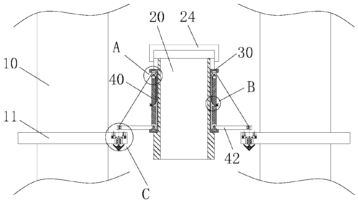 Construction process for connecting and fixing water supply and drainage pipe in building construction