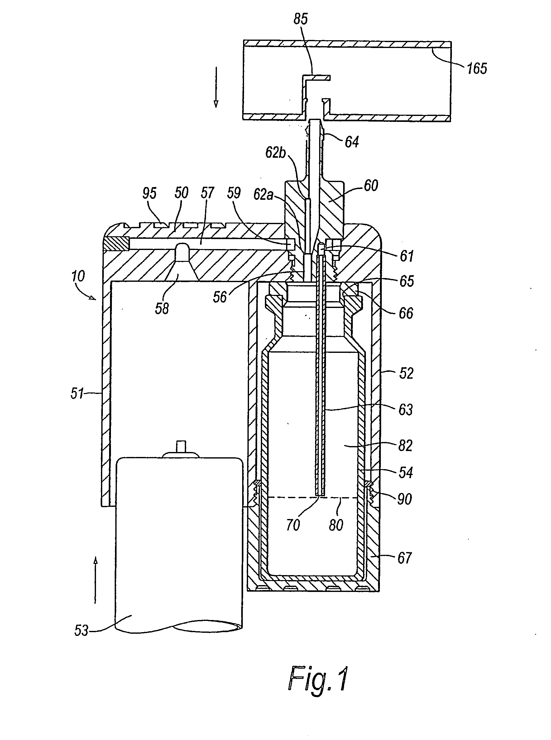 Delivery device for a powder aerosol