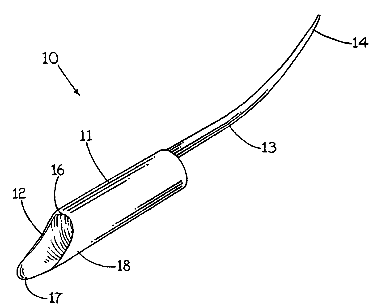 Tool to remove soil obstructing the entrances to gopher and mole burrows