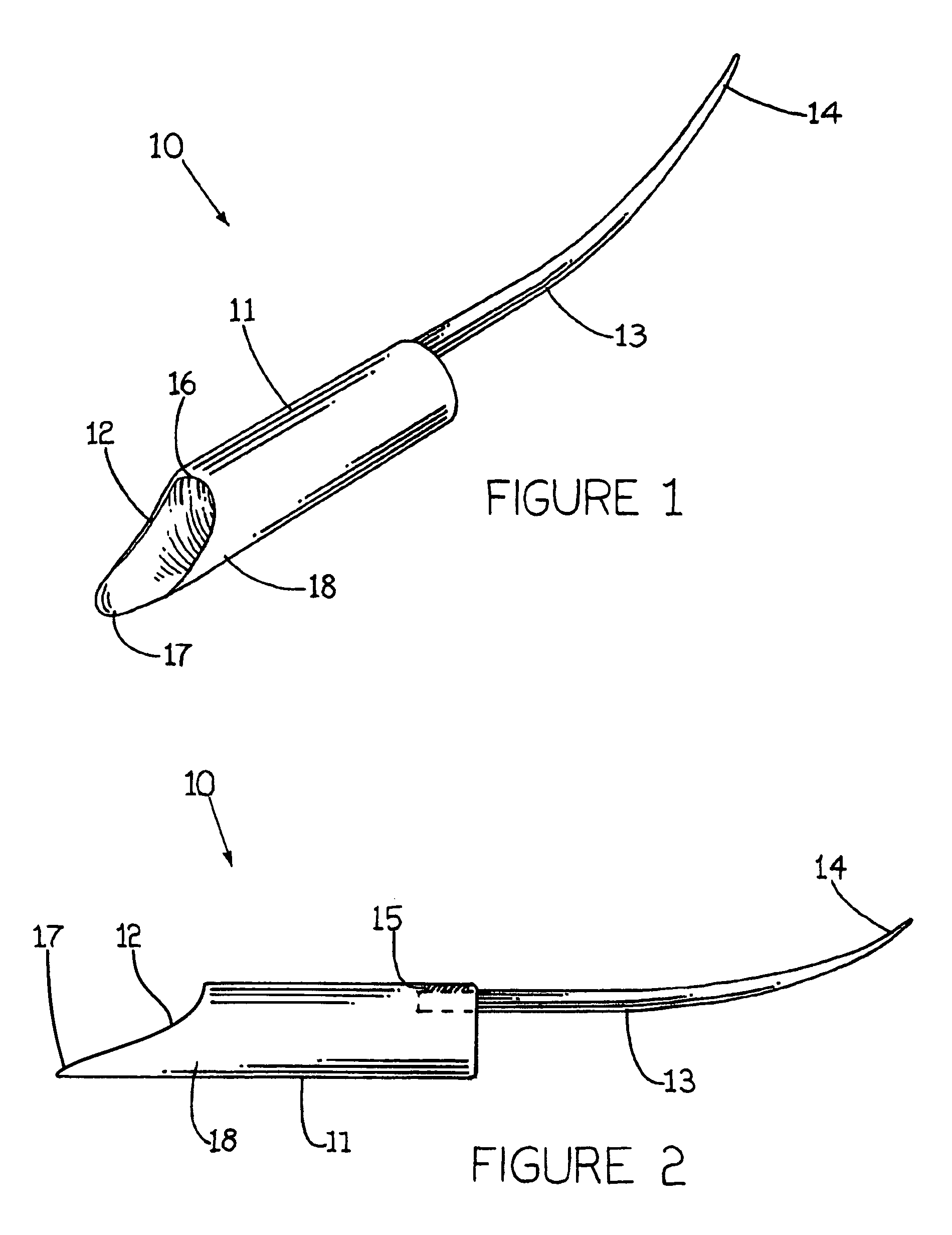 Tool to remove soil obstructing the entrances to gopher and mole burrows