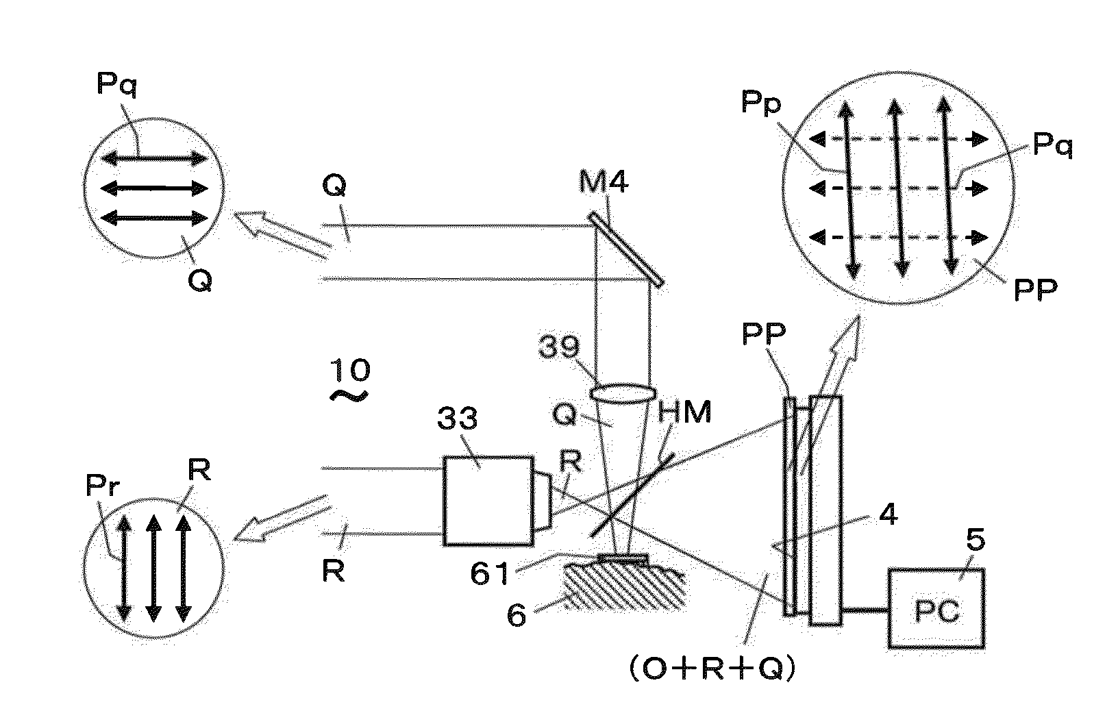 Holographic Microscope, Holographic Image Generation Method, and Method for Acquiring Data for Holographic Image