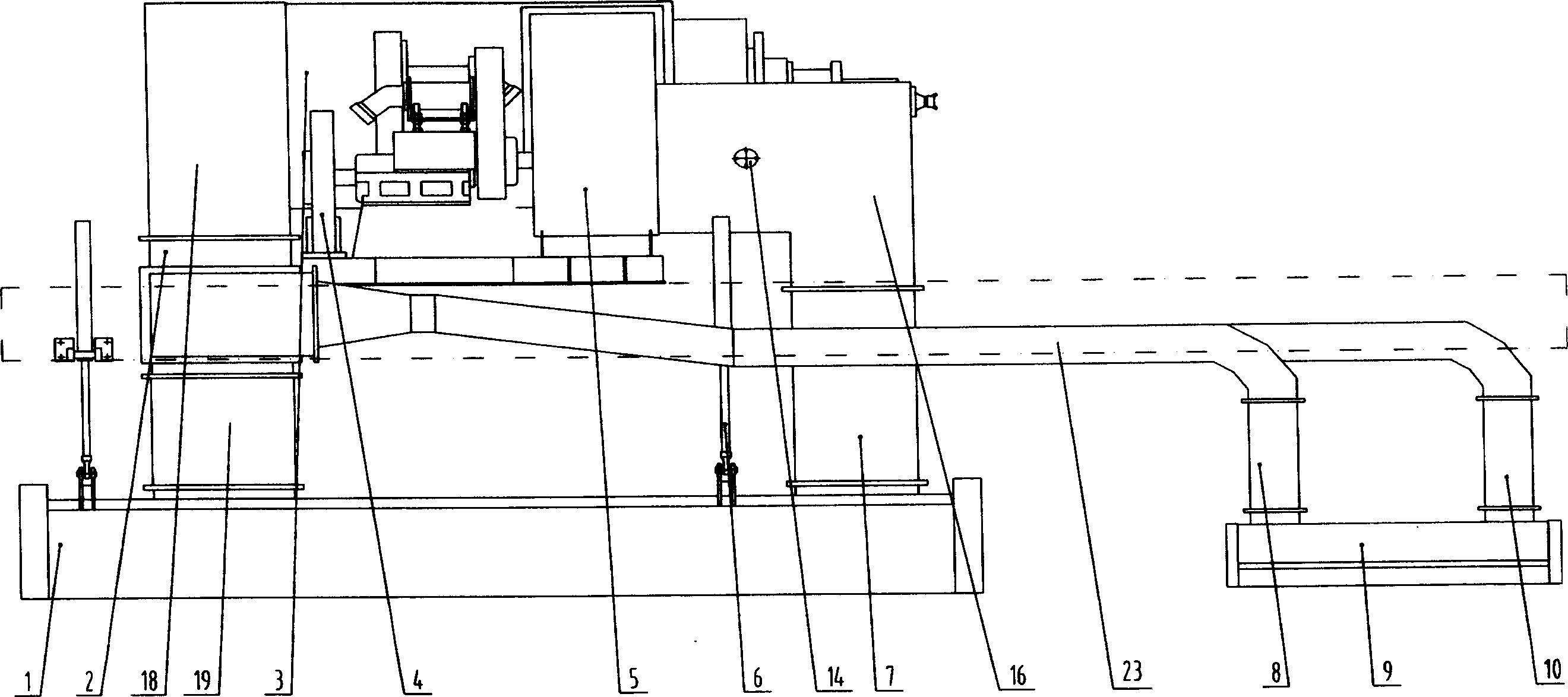 Tar pavement heat wind circulation heating equipment