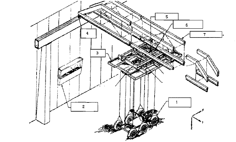 Selenographic gravity simulation system for ground traveling tests of exploration rover