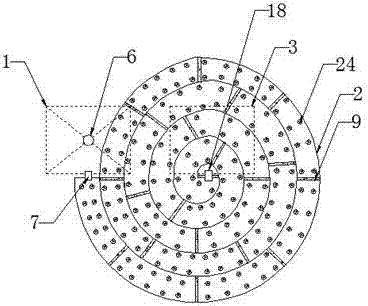 Sponge city low-lying land multistage cascading rotary purification system