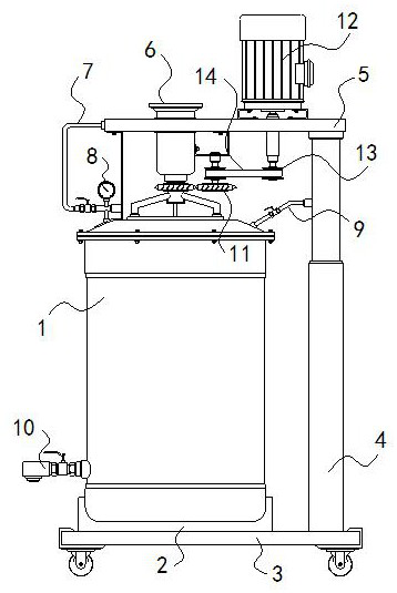 Automobile film glue production and preparation device capable of automatically eliminating glue bubbles