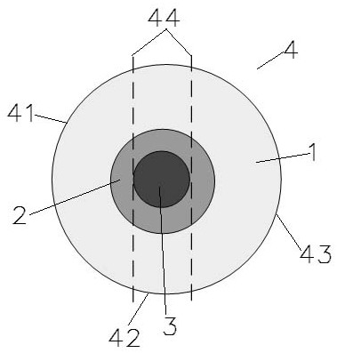 A kind of axial absorption graded optical fiber and its preparation method, fiber laser