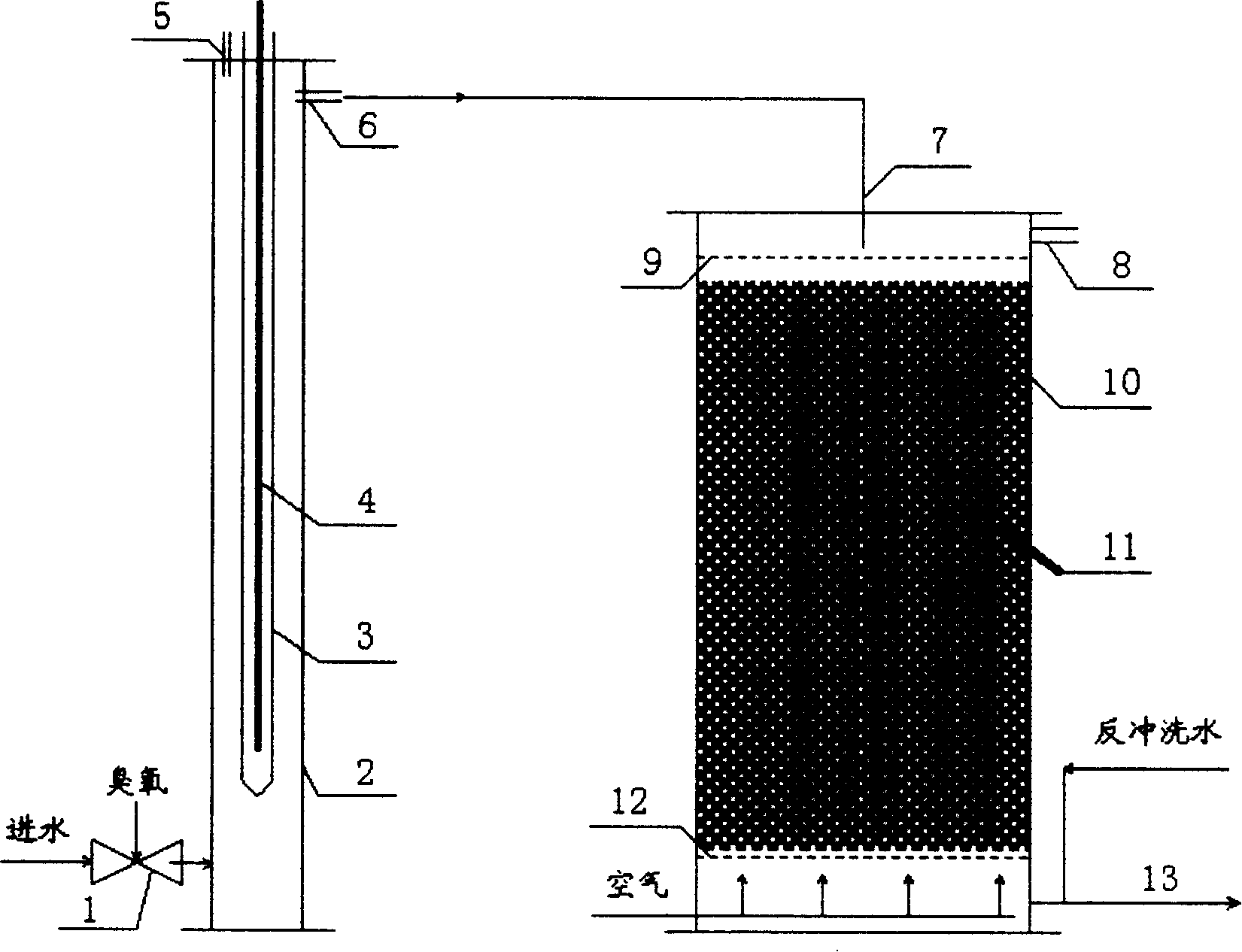 Method for removing organics and ammonia nitrogen from aquaculture water