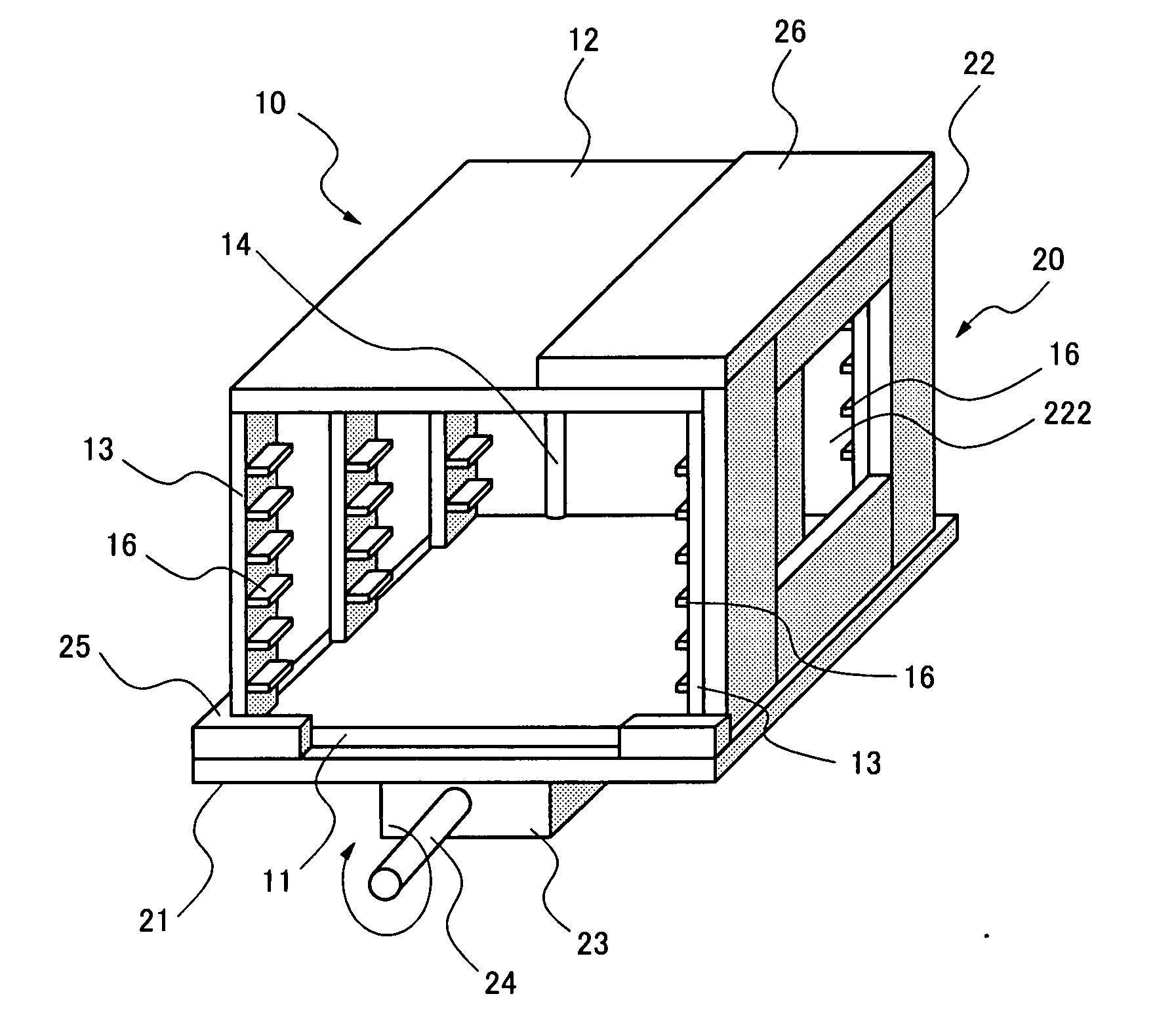 Holding apparatus for substrate cassette and storage method for the same