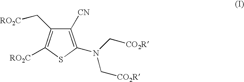 Process for the industrial synthesis of tetraesters of 5-[BIS(CARBOXYMETHYL)AMINO]-3-carboxymethyl-4-cyano-2-thiophenecarboxylic acid, and application to the synthesis of bivalent salts of ranelic acid and their hydrates