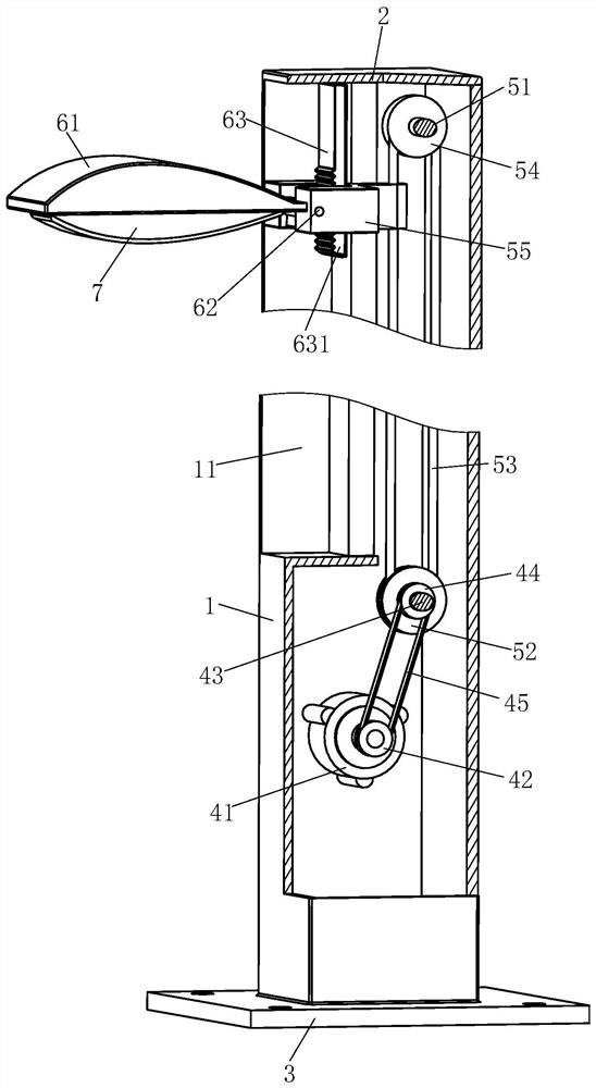 Hidden dustproof street lamp capable of freely descending, ascending and overturning