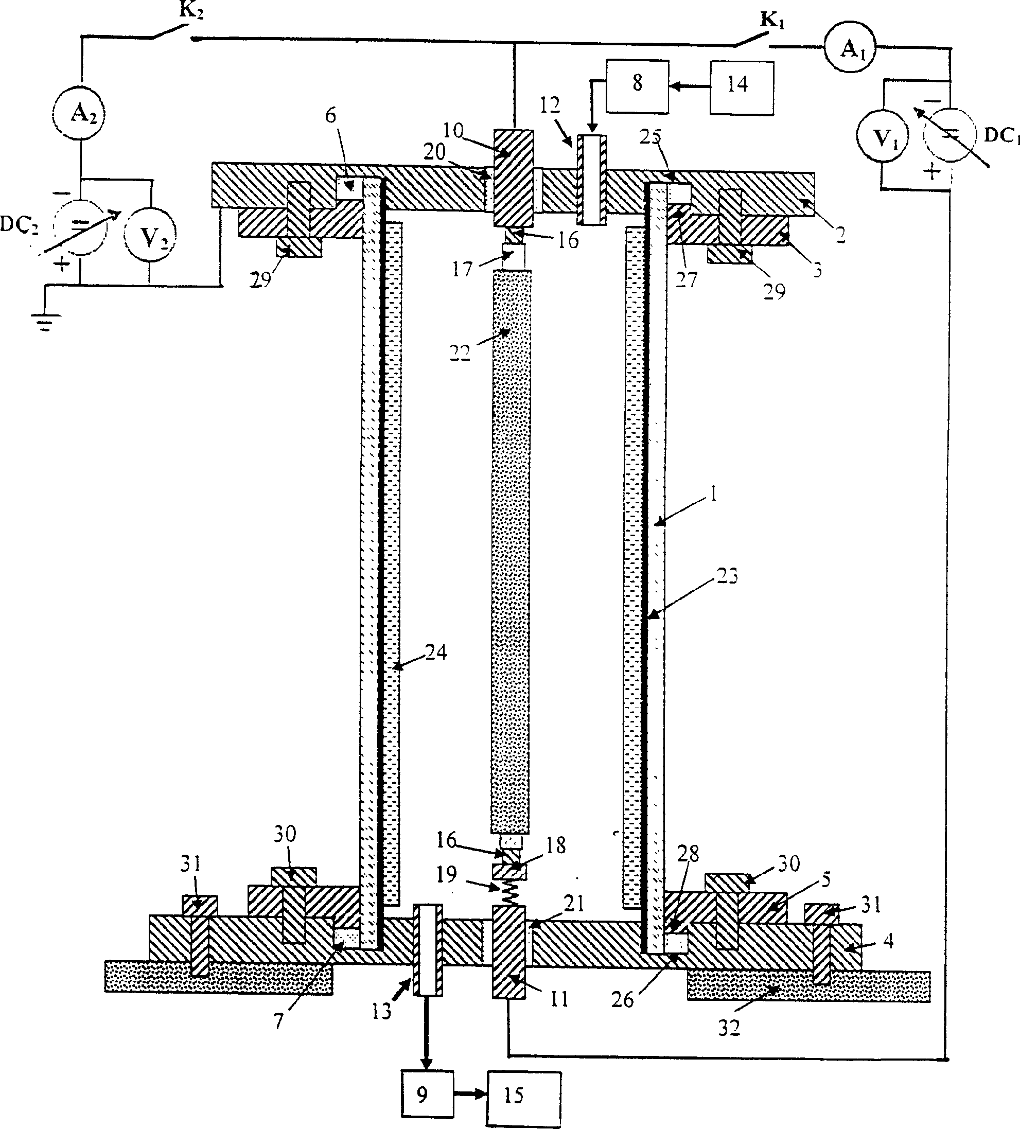 Linear nano carbon tube composite-field emission source and method for preparing same and dedicated device therefor