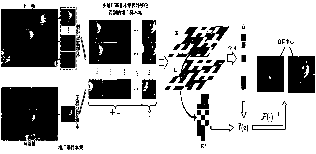 Augmented sample-based manifold regularization correlation filtering target tracking method