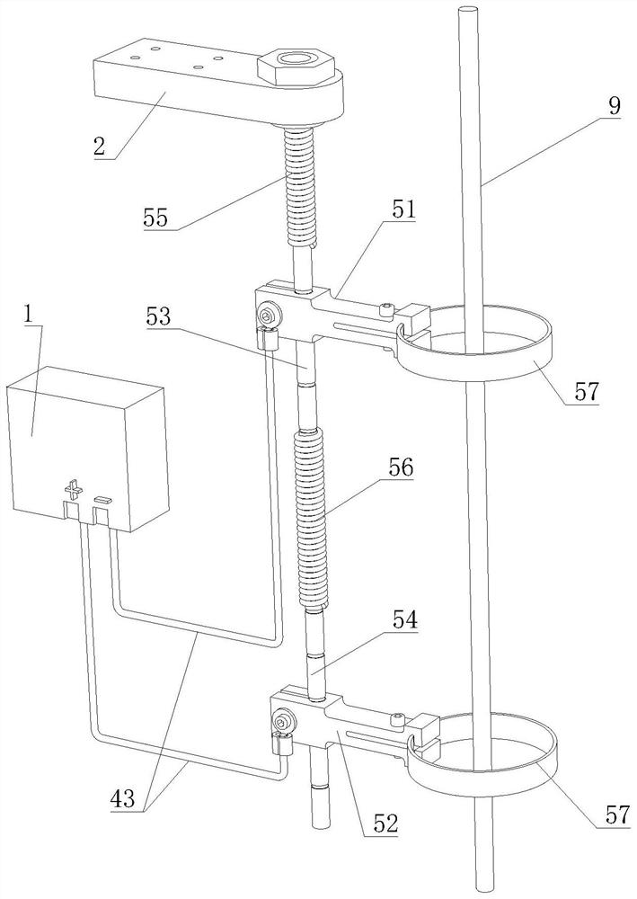 Hoisting steel wire rope inclined pull alarm device