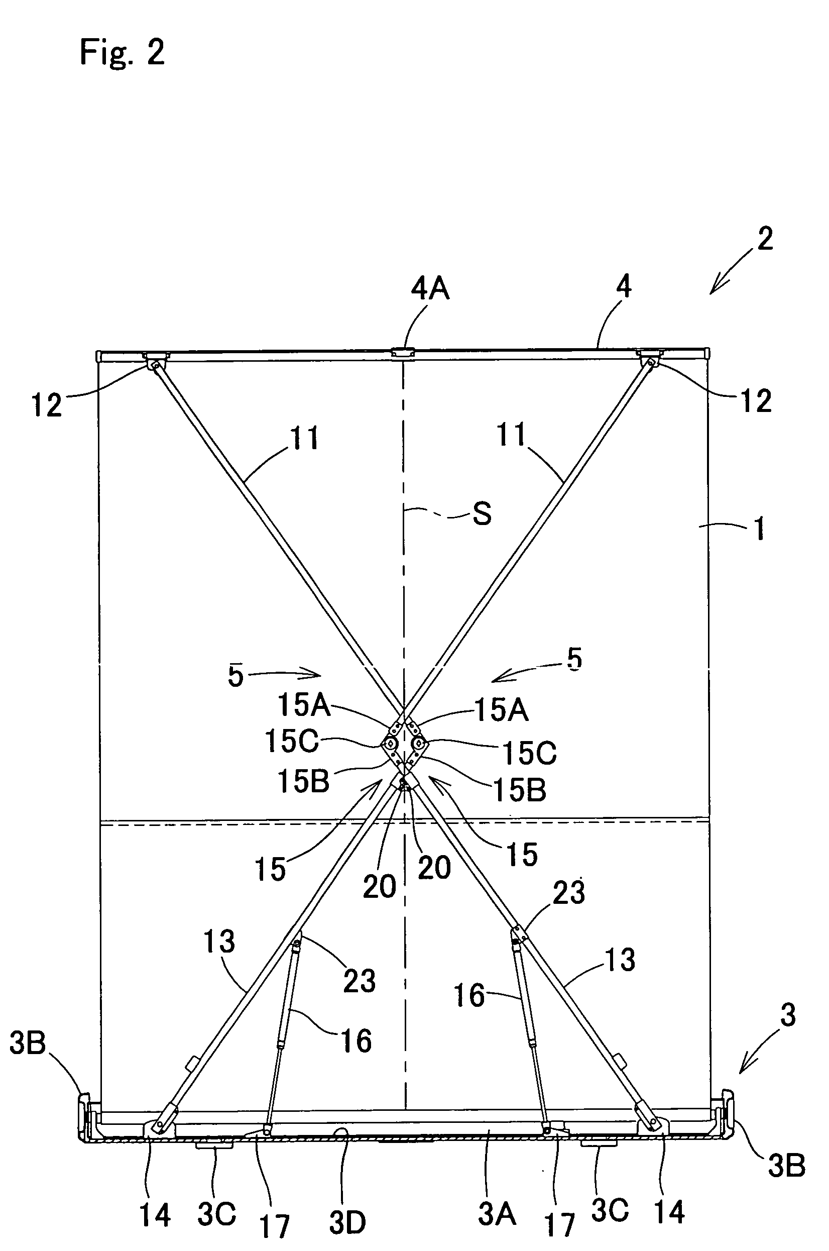 Self-contained manual lifting screen