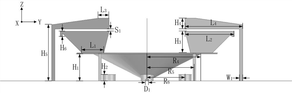 Broadband notch conical beam antenna